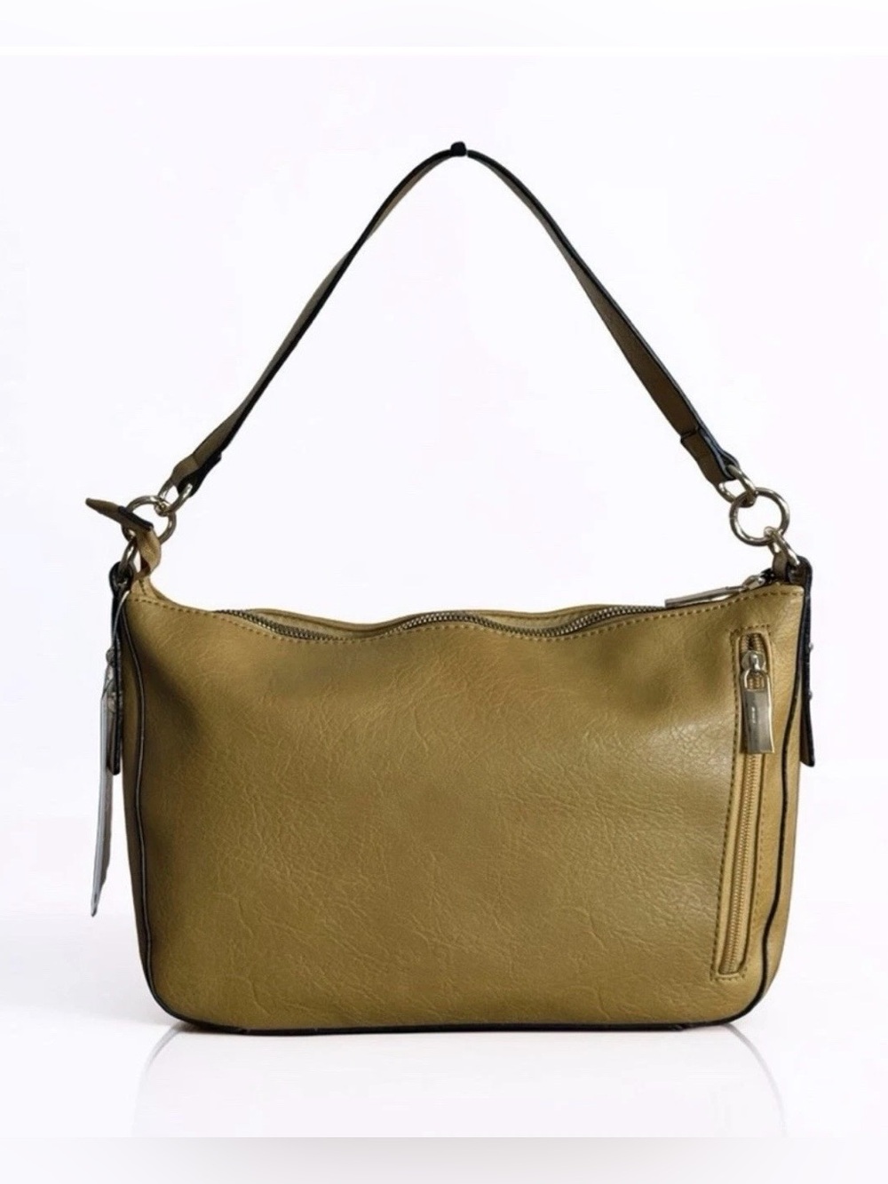 NWT Vegan Leather Shoulder Hobo Bag in Mustard Yellow NEW!